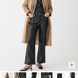 Jcrew Slim wide-leg pant in faux leather